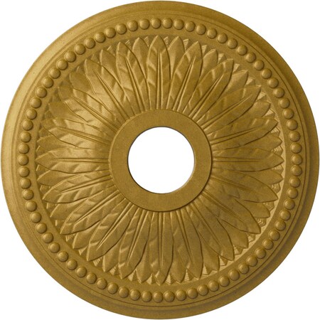 Bailey Ceiling Medallion (Fits Canopies up to 5 3/4"), 18"OD x 3 3/4"ID x 1 1/2"P, Pharaohs Gold